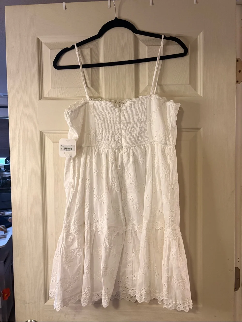 Altar'd State White Eyelet Mini Dress with Spaghetti Straps - Picture 13 of 16